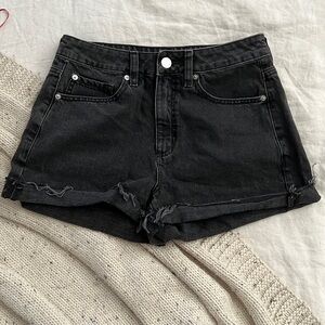 Garage Denim Mom Black Shorts